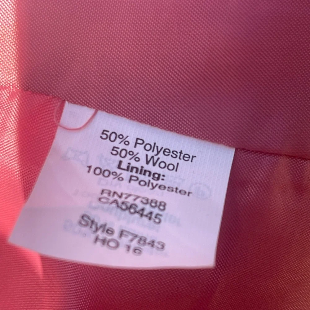 J Crew Uptown Ruffle Car Coat Women's Salmon Pink Coat Size 0 - Picture 12 of 16
